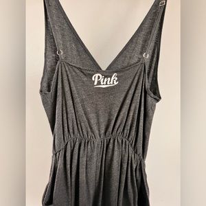 PINK, short romper. Adjustable straps. Size M.